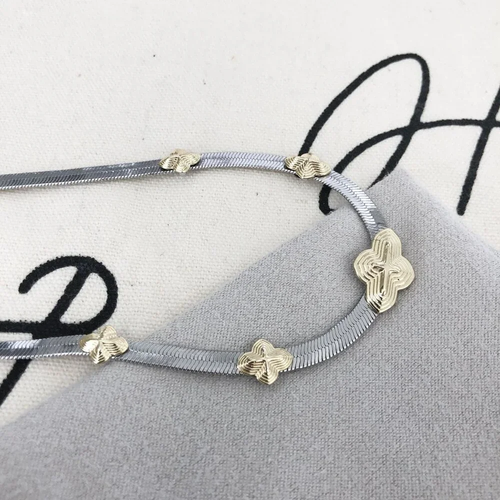Kendra Scott Herringbone Necklace - Abbie Mixed Metal - Picture 4 of 4